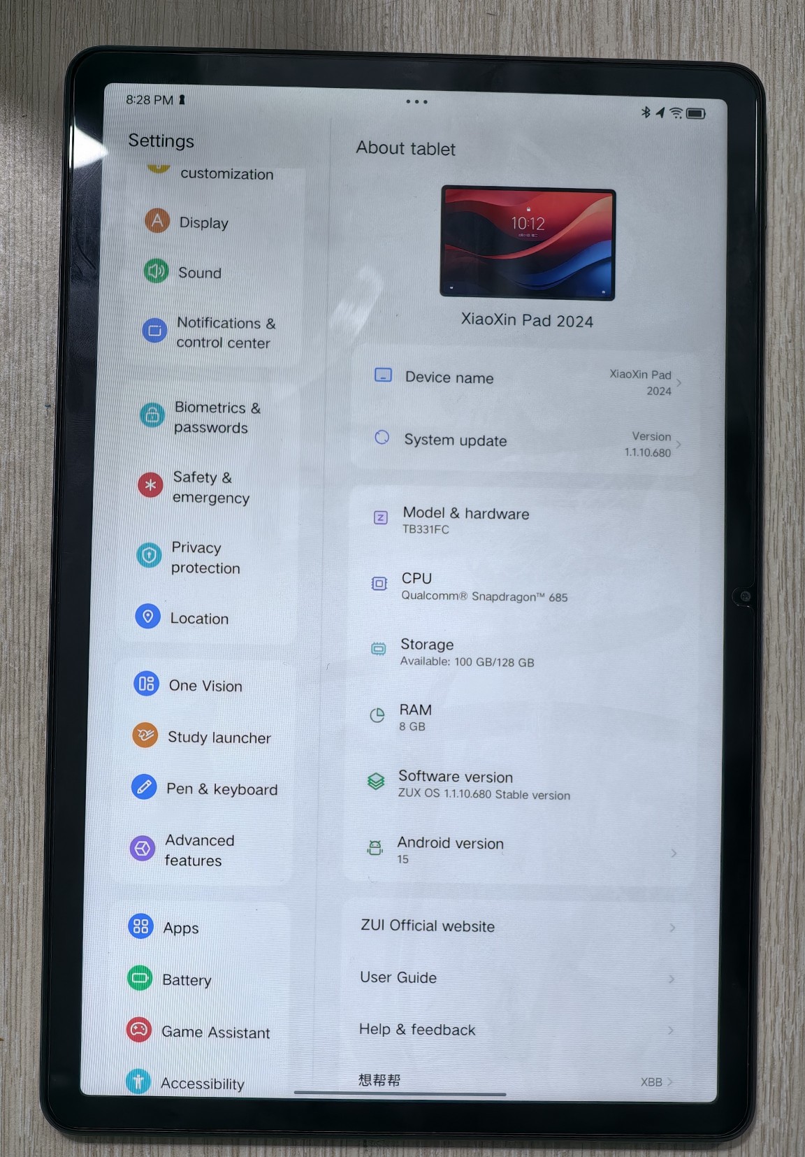 Máy tính bảng Lenovo Xiaoxin Pad 2024