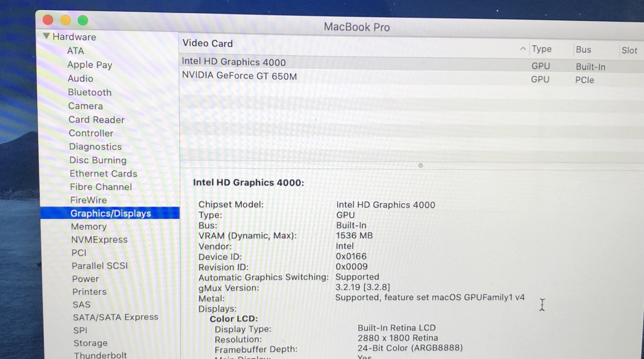 Macbook Pro Retina 15'' -2013